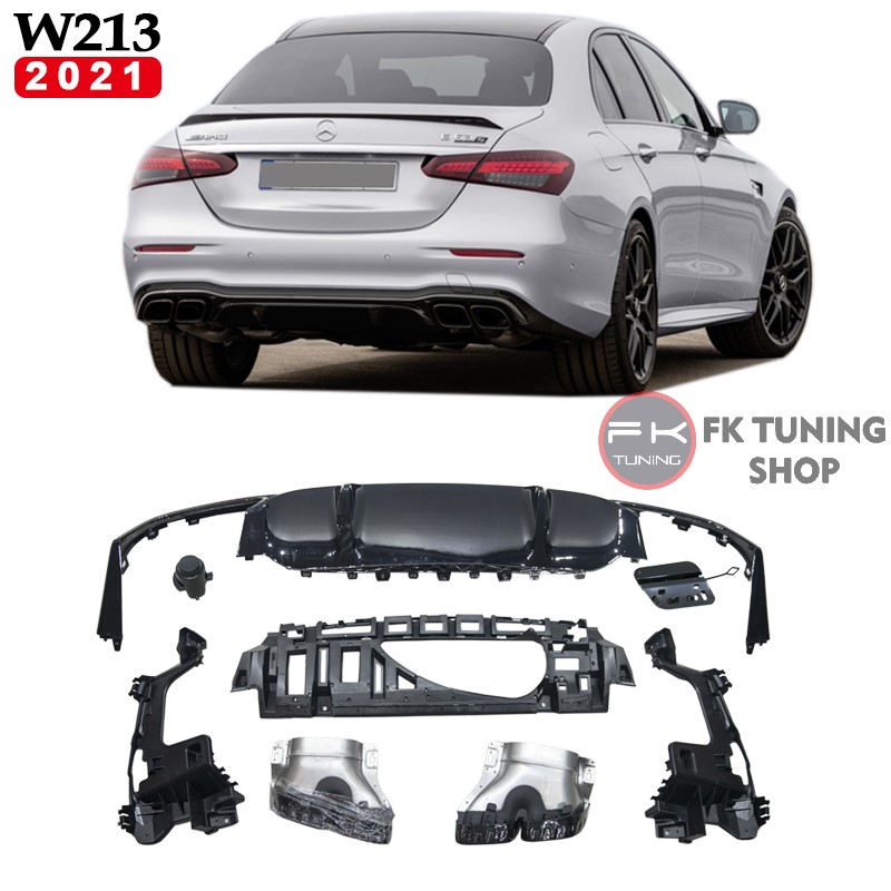 Mercedes Benz W213 E63 Arka Difüzör & Siyah Egzoz Ucu 2021 ve