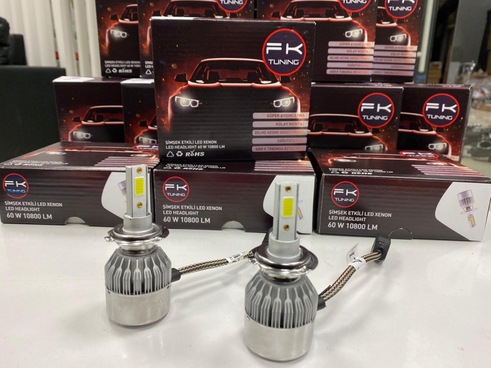 FK ŞİMŞEK ETKİLİ LED XENON ZENON AMPÜL H1-H3-H7-H8-H9-H11-9005-9006-H4 FK  Tuning Shop Oto Aksesuar Tuning
