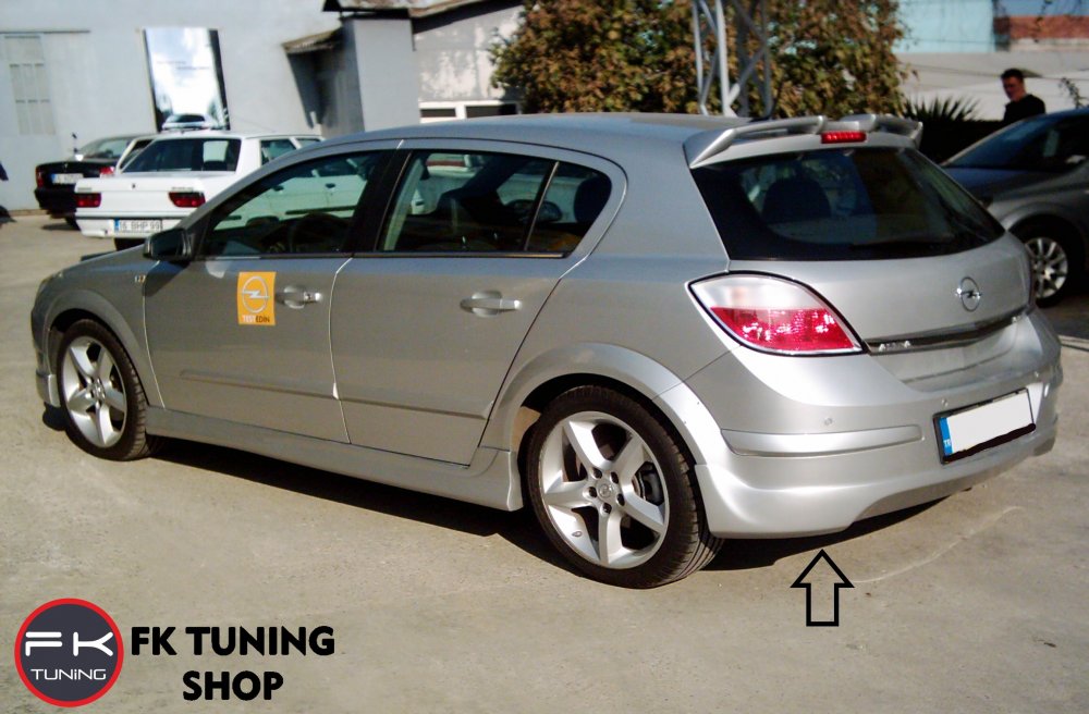 Opel Astra H HB Arka Tampon Eki (polyester/boyasız FK Tuning Shop