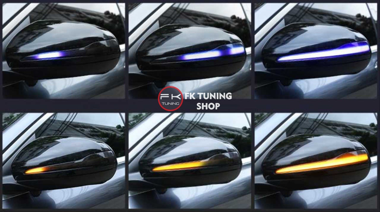 Mercedes Benz W447 Ayna Sinyali Mavi Selamlamalı Dinamik Led Kayar Sinyalli