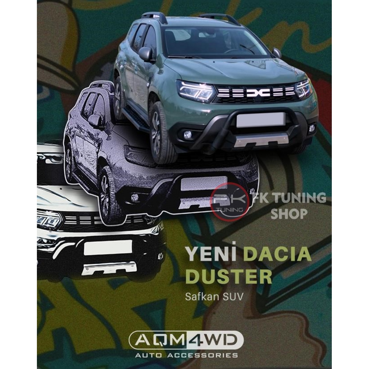 Dacia Duster Tampon Koruma Seti Ön-Yan-Arka 2018 ve üzeri