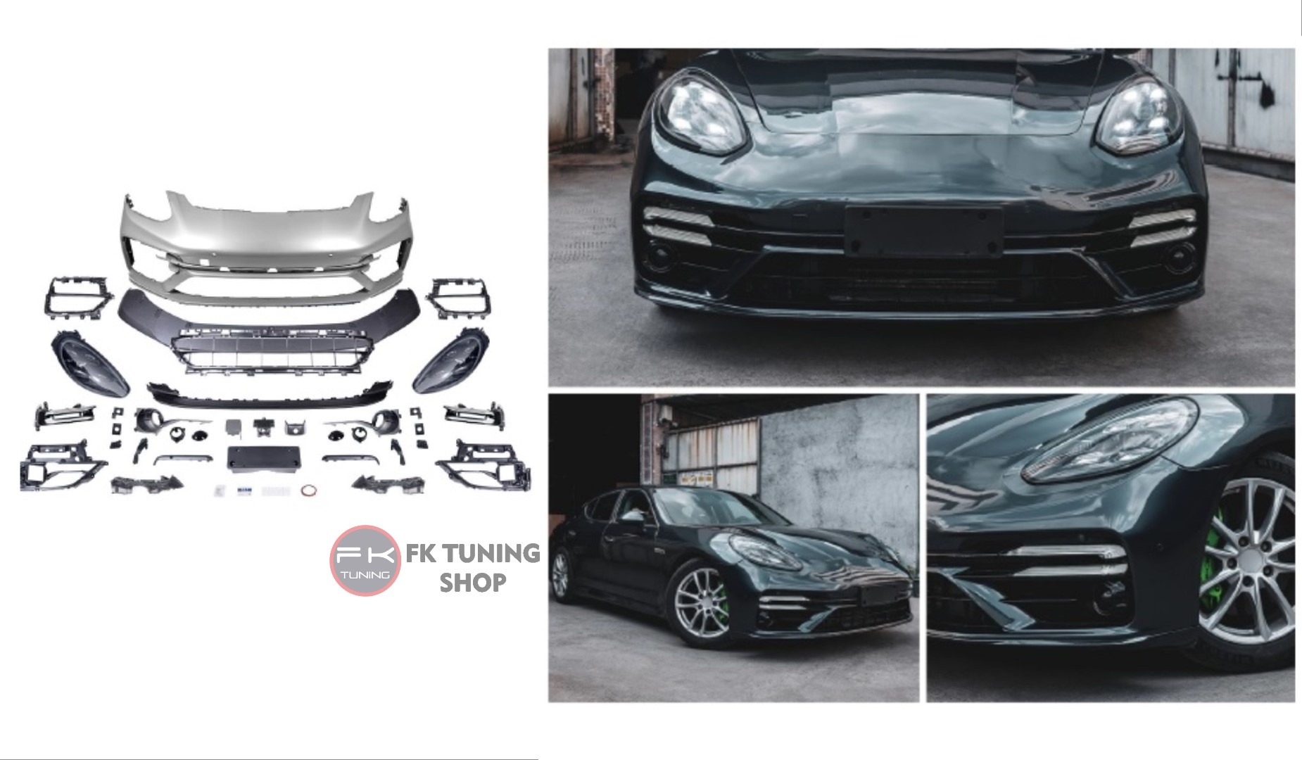 Porsche Panamera Turbo S Body Kit Seti Facelift 2018 Görünüm 2011-2013 uyumlu - Farlar Dahil