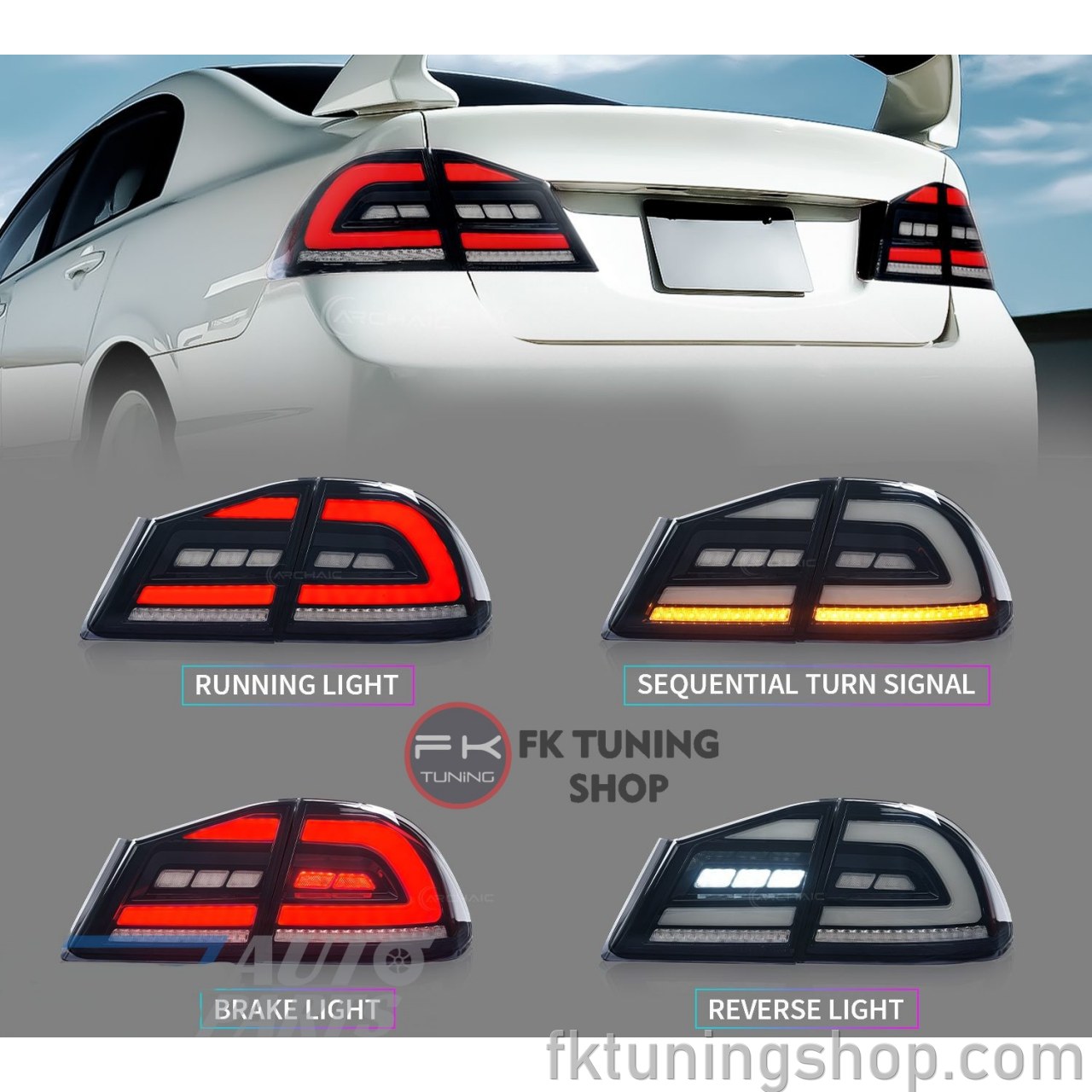 HONDA CIVIC FD6 JAPON DİZAYN LED STOP LAMBASI SETİ | TAK ÇALIŞTIR