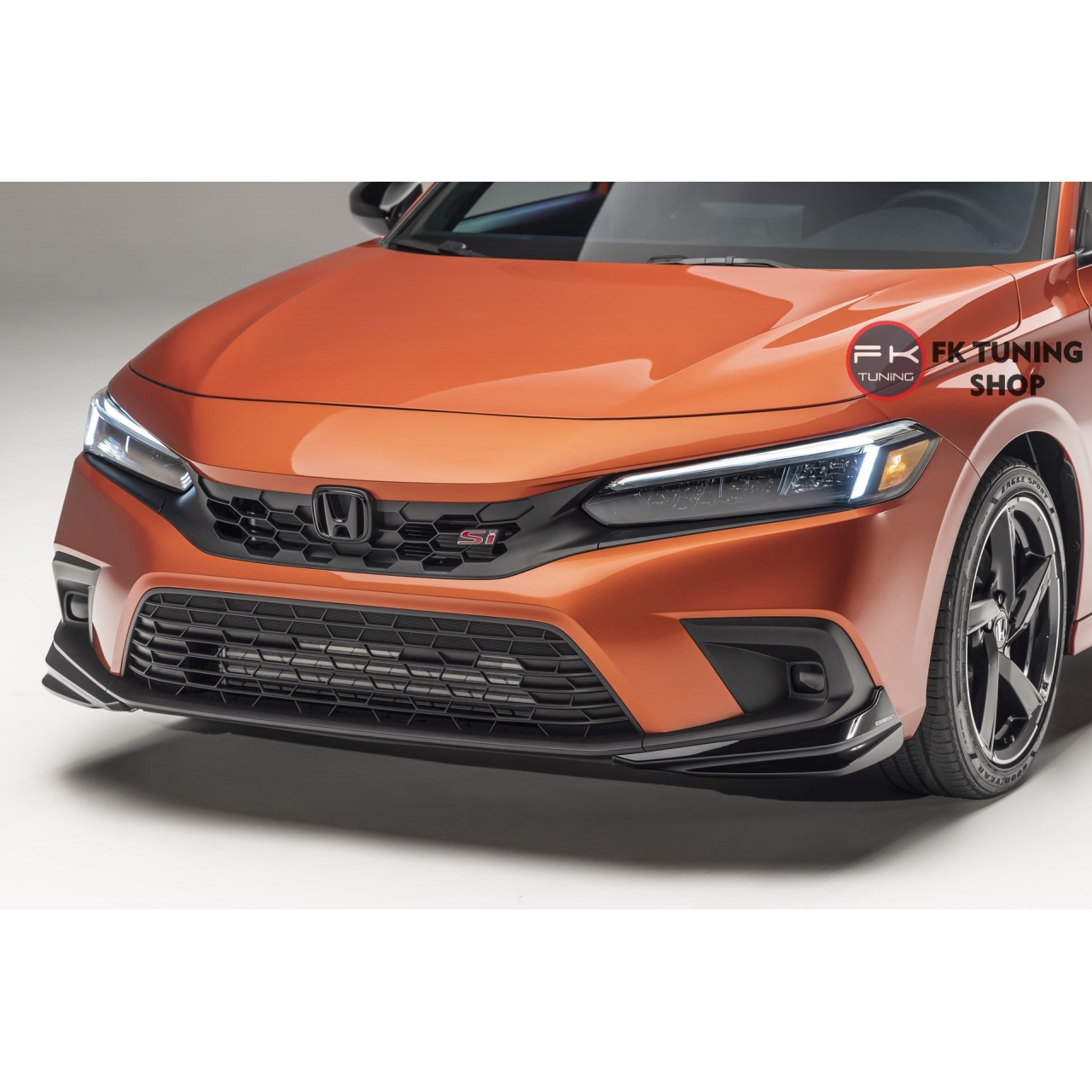 Honda Civic FE Ön Tampon Eki Flap 2 Parça (pianoblack-ithal plastik) 2021 üz