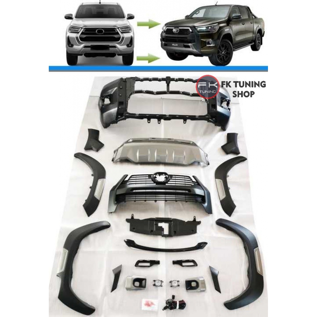 Toyota Hilux Revo Facelift Body Kit 2021 Dönüşüm Full Set 2020 ve üzeri