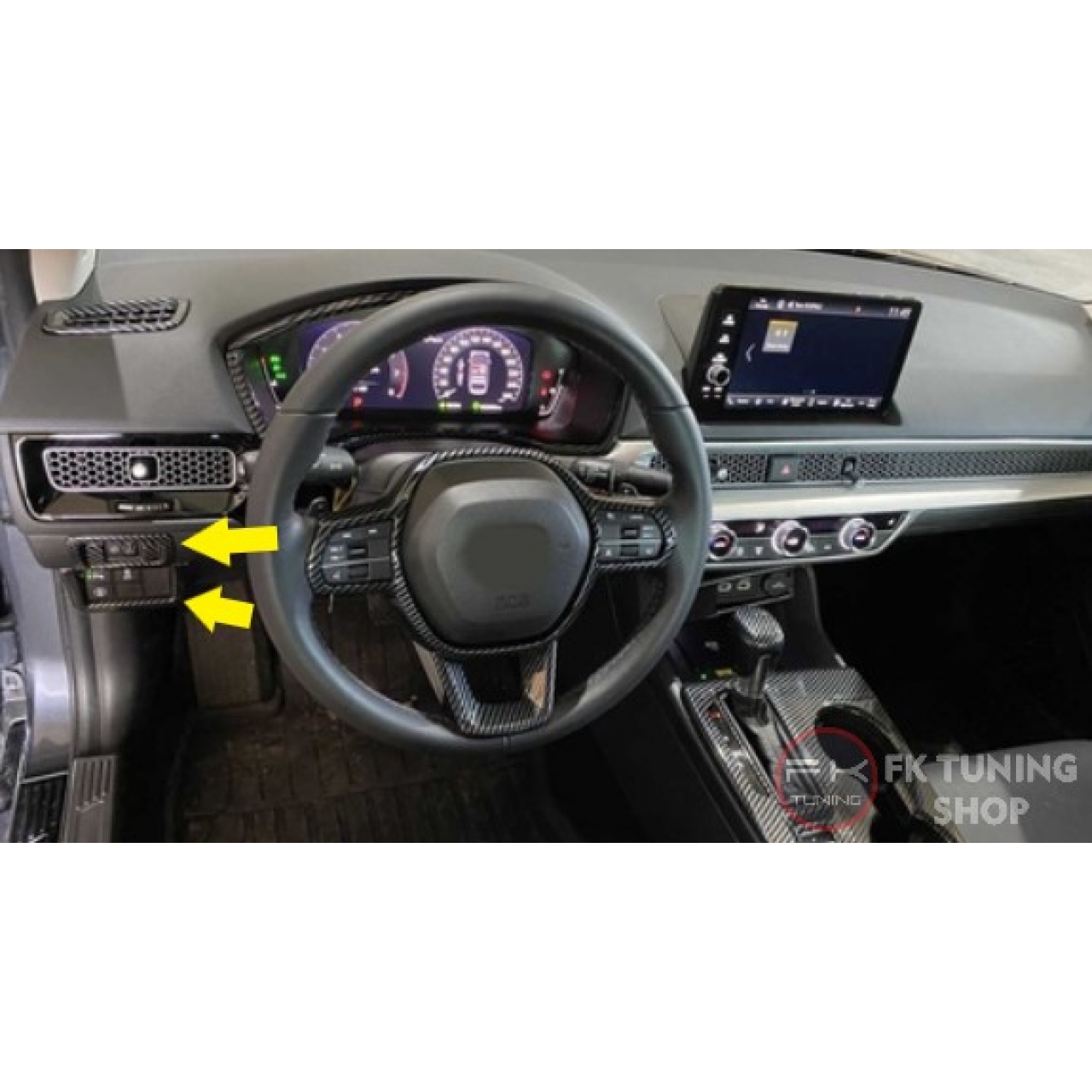 Honda Civic FE Kontrol Paneli Kaplaması Karbon Renk 2022 ve üzeri