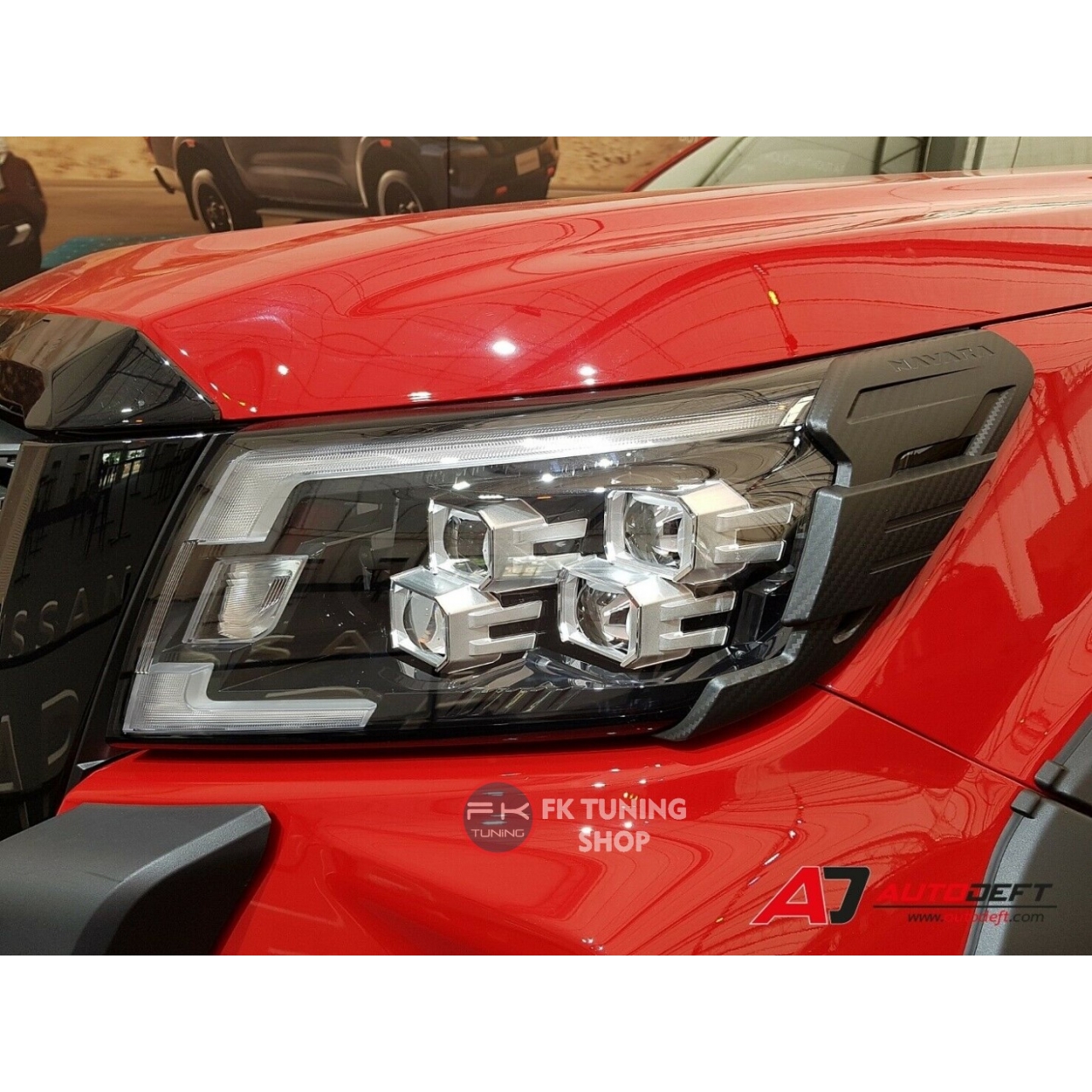 Nissan Navara Frontier Led Ön Far Seti 4 Lens (Led Farlı Araca Uyumlu
