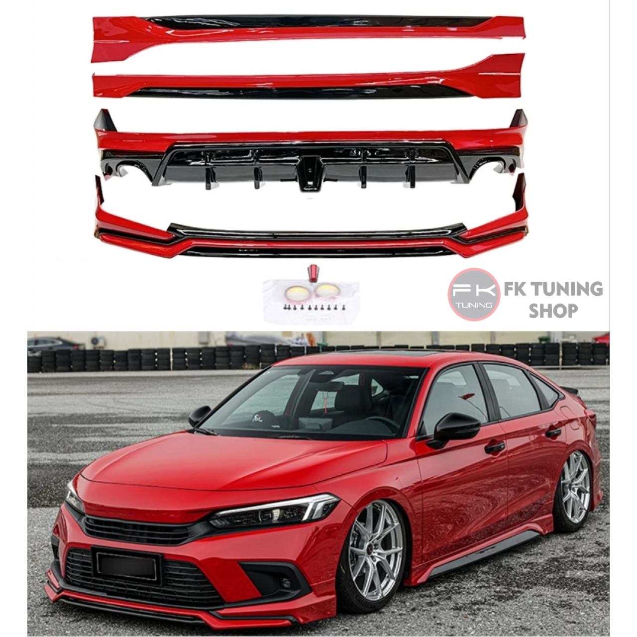 Honda Civic FE Body Kit Seti (ithal-boyasız) 2022 ve üzeri