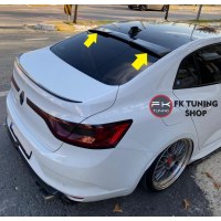 Renault Megane 4 Sedan Cam Üstü Spoyler (Pianoblack - Polyester