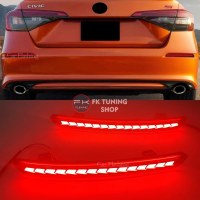 Honda Civic FE Arka Tampon Geri Sis Ledi Kırmızı Renk 2022 ve üzeri