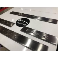 Volkswagen Polo Krom Kapı Eşiği 4 Parça Takım 2009-2016 (gerçek resim)