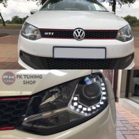 Volkswagen Polo 6 Gti Dizayn Ön Far Seti (Krom Şeritli) 2009-2017 6r 6c