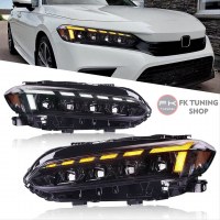 Honda Civic FE 4 Lens Led Dizayn Ön Far Seti 2022 ve üzeri