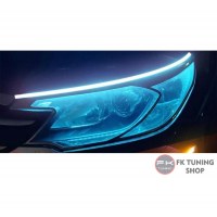 BUZ MAVİ SİLİKON FAR İÇİ LED HORTUM GÜNDÜZ LEDİ 45 cm HER ARACA UYGUN