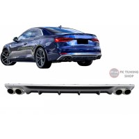Audi A5 S5 Arka Difüzör 2016-2019 (ithal plastik) 2 kapı & 4 kapı S-Line Uygun