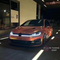 Volkswagen Golf 7.5  Gtd Ledli Ön Panjur Seti Krom Çizgi 2017-2020