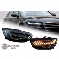 Audi A6 4G 2012-2015 uyumlu Led Ön Far Seti RS6 dizayn