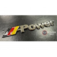 M POWER LOGO METAL (YAPIŞTIRMALI) Krom Renk
