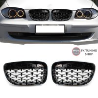 Bmw E81 E87 Ön Panjur Seti Böbrek Diamond Dizayn Full Pianoblack 1 Serisi 2008-2012