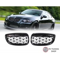 Bmw E92 E93 Ön Panjur Seti Böbrek Diamond Dizayn Full Pianoblack 2010-2014