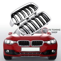 Bmw F30 Ön Panjur Seti Böbrek Krom Çift Çizgi 2012-2017