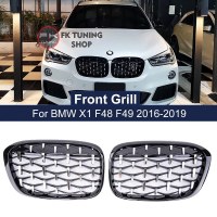 Bmw X1 F48 F49 Ön Panjur Seti Böbrek Diamond Krom-Pianoblack 2016 ve üzeri