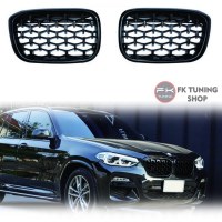 Bmw G01 G02 X3 X4 Ön Panjur Seti Böbrek Diamond Full Pianoblack 2018-2020