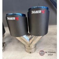 AKRAPOVİÇ EGZOZ UCU ÇİFT ÇIKIŞ CARBON 90mm Açılı 1 adet ORJİNAL