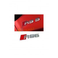 Audi RS5 Logo Yapıştırmalı Krom Renk