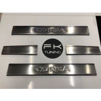 Opel Corsa E Krom Kapı Eşiği 4 Parça Takım (gerçek resim)