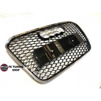 AUDİ A6 4G RS6 ÖN PANJUR 2012-2015 Pianoblack-Krom Çerçeve