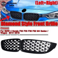 BMW 4 SERİSİ DİAMOND ÖN PANJUR BÖBREK F32 - F33 - F36 (pianoblack)