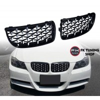 Bmw E90 Diamond Ön Panjur Böbrek 2005-2008 (krom-pianoblack) KAMPANYA