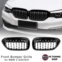 BMW G30 DİAMOND ÖN PANJUR BÖBREK 5 SERİSİ (2017-2020)  Krom-Pianoblack