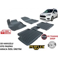 Ford Courier 3D Havuzlu Oto Paspas Seti Perflex 2014 ve üzeri