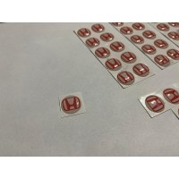 HONDA ANAHTAR LOGOSU 1,3 cm (5 ADET) KIRMIZI DETAY