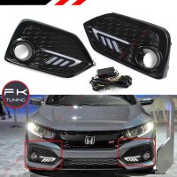 Honda Civic Fk7 Kayar Sinyalli Gündüz Ledli Sis Kapağı