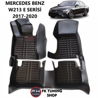 Mercedes Benz W213 5D Havuzlu Paspas Seti Deluxrider Siyah Renk 2017-2020