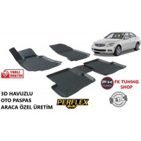 Mercedes W204 3D Havuzlu Oto Paspas Seti Perflex Marka 2008-2015