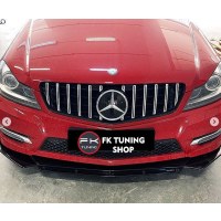 Mercedes W204 Ön Tampon Eki Kanatlı Lip 3 Parça (pianoblack-plastik