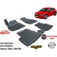Opel Astra K 3D Havuzlu Oto Paspas Seti Perflex Marka 2016 ve üzeri