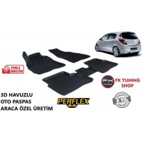 Opel Corsa D 3D Havuzlu Oto Paspas Seti Perflex Marka 2006-2014