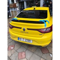 RENAULT MEGANE 4 SEDAN SPOYLER YÜKSEK MODEL (pianoblack-polyester)