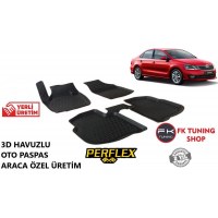 Skoda Rapid 3D Havuzlu Oto Paspas Seti Perflex Marka 2013 ve üzeri