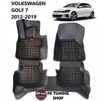 Volkswagen Golf 7 - 7.5 5D Havuzlu Paspas Seti Deluxrider Siyah Renk 2012-2019