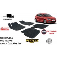Volkswagen Polo 6C 3D Havuzlu Oto Paspas Seti Perflex 2009-2017