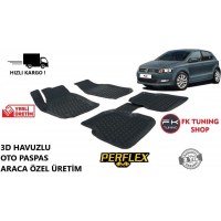 Volkswagen Polo 6R 3D Havuzlu Oto Paspas Seti Perflex 2009-2017