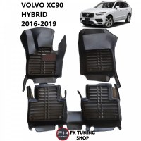 Volvo XC90 NON Hybrid 5D Havuzlu Paspas Seti Deluxrider Siyah Renk 2016-2025