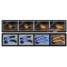Bmw F10 Ayna Sinyali Mavi Selamlamalı Dinamik Led Kayar Sinyalli 2010-2017 Bmw F10 Ayna Sinyali Mavi Selamlamalı Dinamik Led Kayar Sinyalli 2010-2017