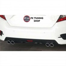 HONDA CİVİC FC5 DİFÜZÖR DÖRT EGZOZ GÖRÜNÜMLÜ PARLAK SİYAH